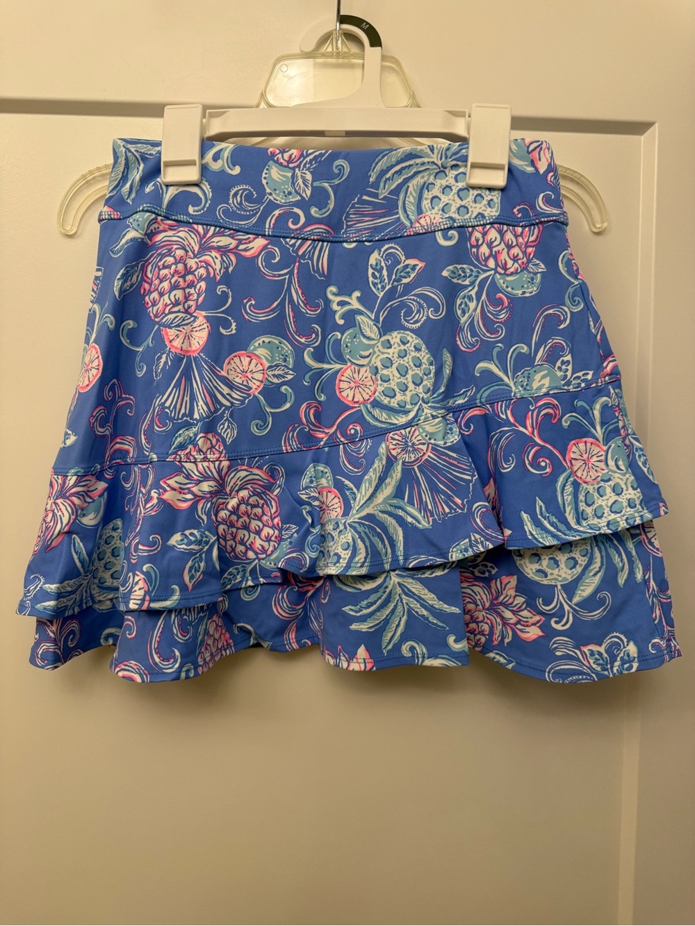 Lilly Pulitzer Blue Pineapple Luxletic Romana High Rise Skort